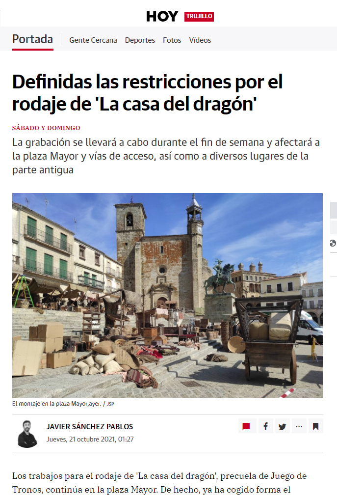 Artículo Diario Hoy Trujillo